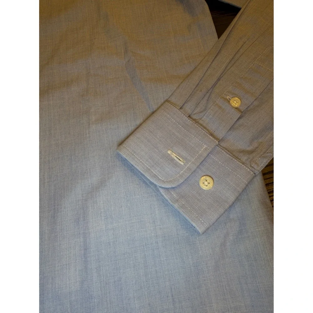 Lauren Ralph Lauren Boys Light Blue Micro‎ Check Button Down Shirt Size 16 LRL
